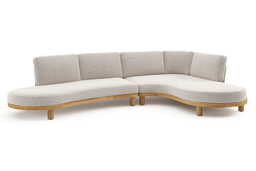 Chaise longue links + 2-zit organisch