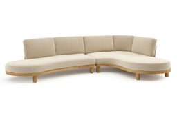 Chaise longue gauche+ 2 places organique