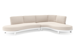 Chaise longue gauche+ 2 places organique