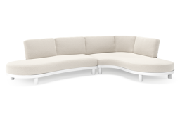Chaise longue links + 2-zit organisch
