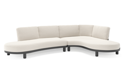 Chaise longue links + 2-zit organisch