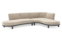 Chaise longue gauche+ 2 places organique