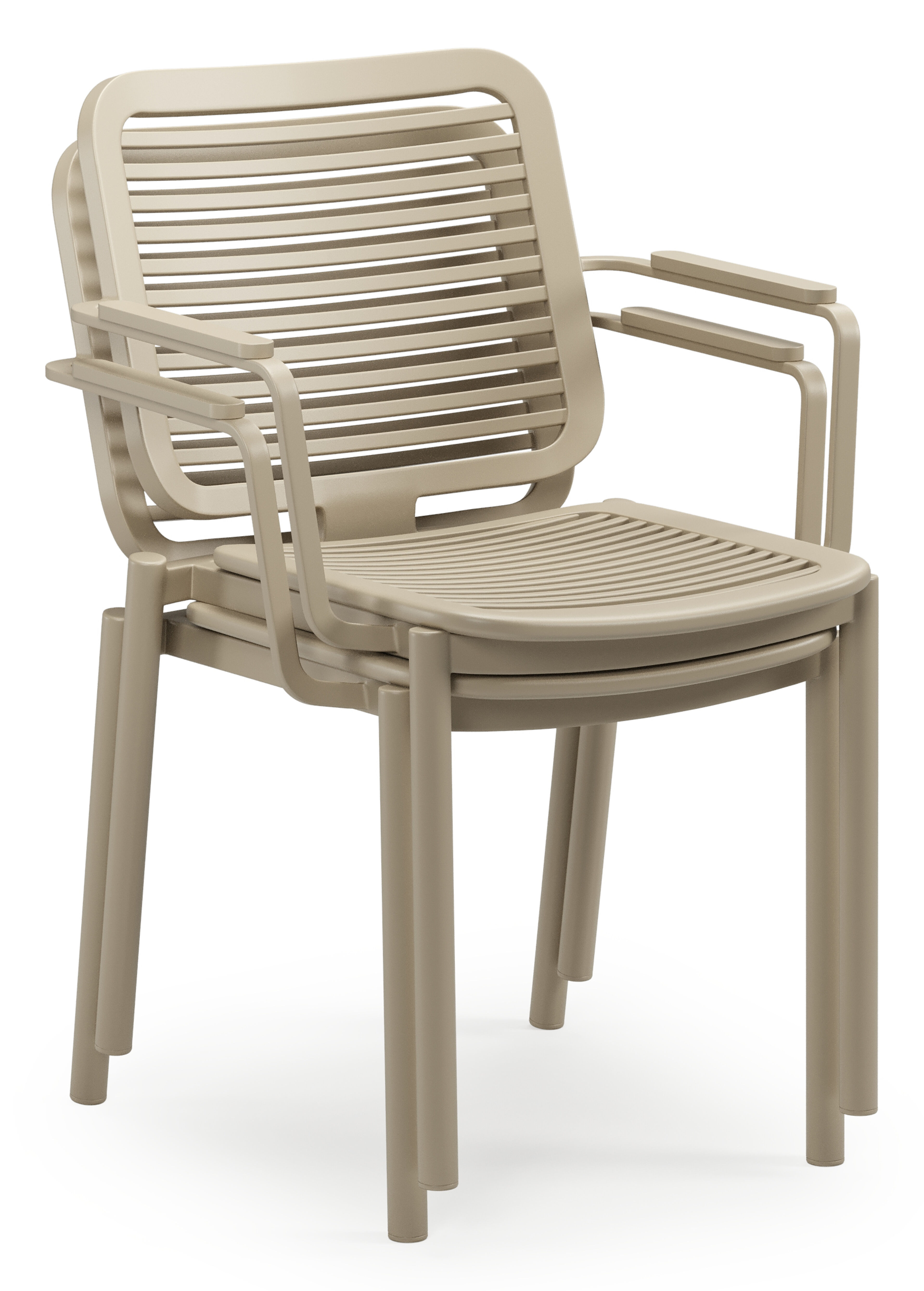 Fano tuinstoel in beige aluminium