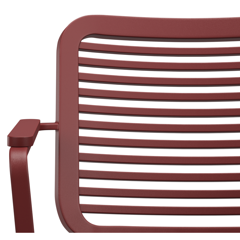 Fano tuinstoel in ruby aluminium