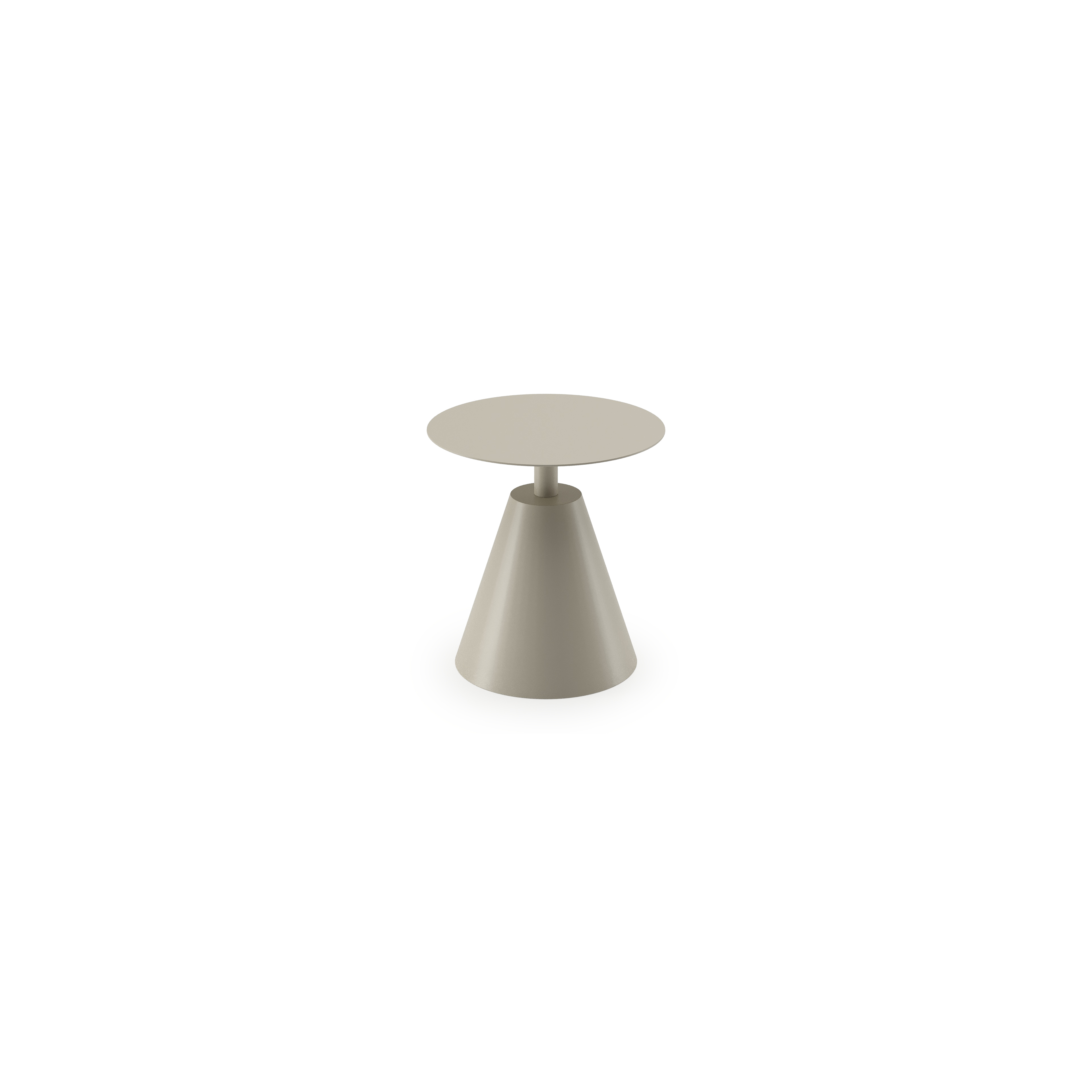 Lucca bijzettafel in beige aluminium - Dia. 50 x H 50 cm