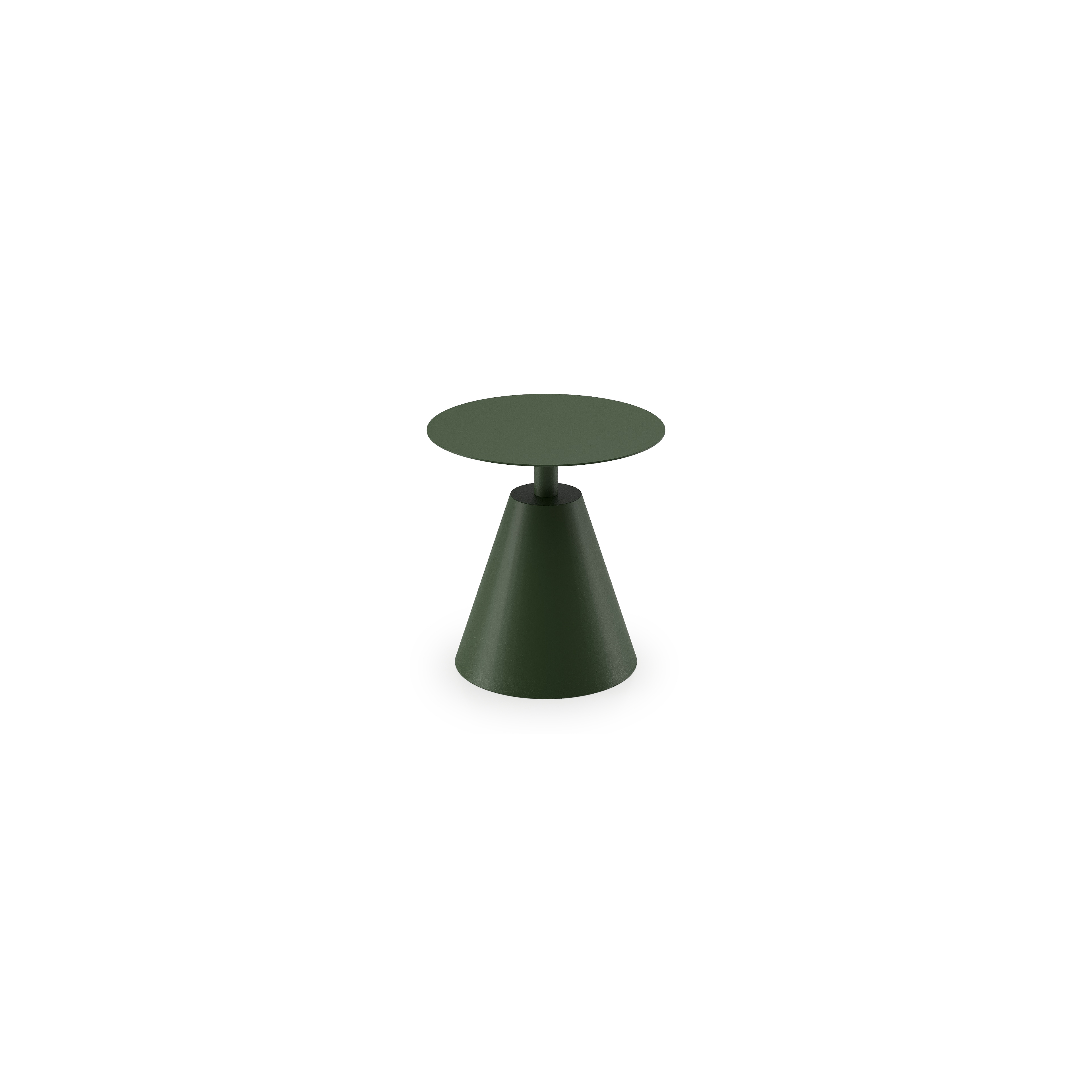 Lucca bijzettafel in groen aluminium - Dia. 50 x H 50 cm