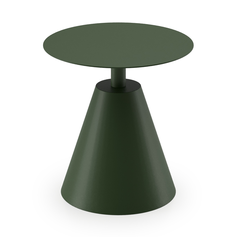 Lucca bijzettafel in groen aluminium - Dia. 50 x H 50 cm