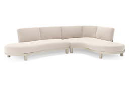 Chaise longue gauche+ 2 places organique