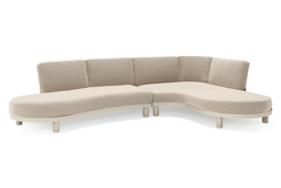 Chaise longue gauche+ 2 places organique