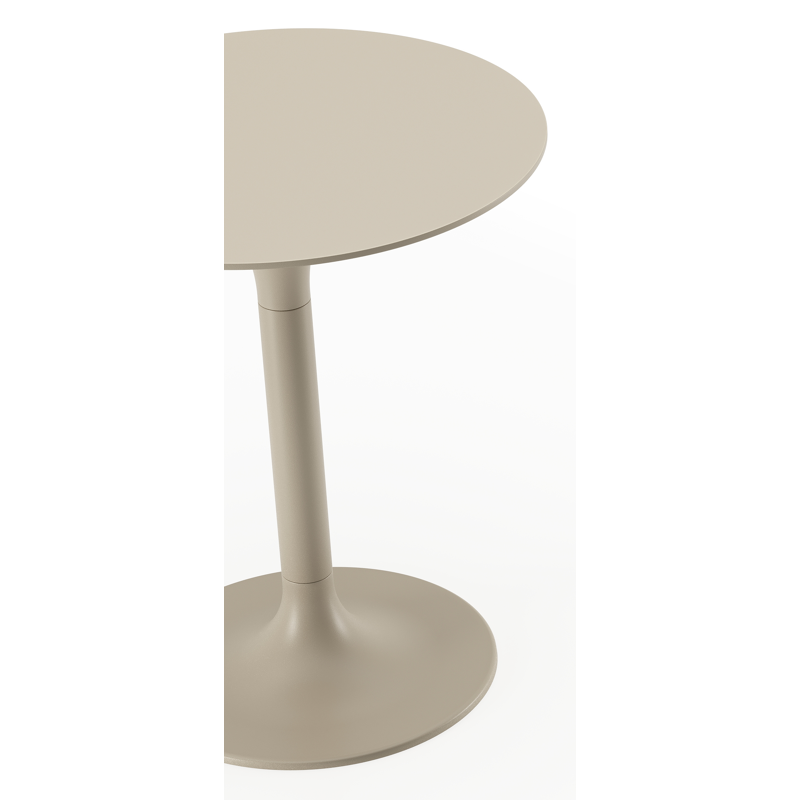Fano bijzettafel in beige aluminium - Dia. 43 x - Dia. 43 x H 51 cm