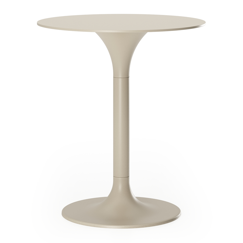 Fano bijzettafel in beige aluminium - Dia. 43 x - Dia. 43 x H 51 cm