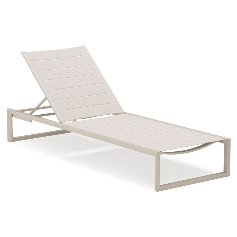 Cirello verstelbaar ligbed in beige aluminium en beige comfort textileen
