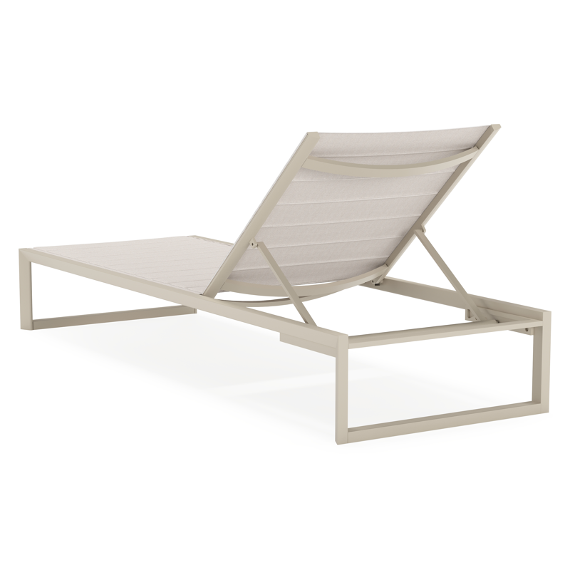 Cirello verstelbaar ligbed in beige aluminium en beige comfort textileen