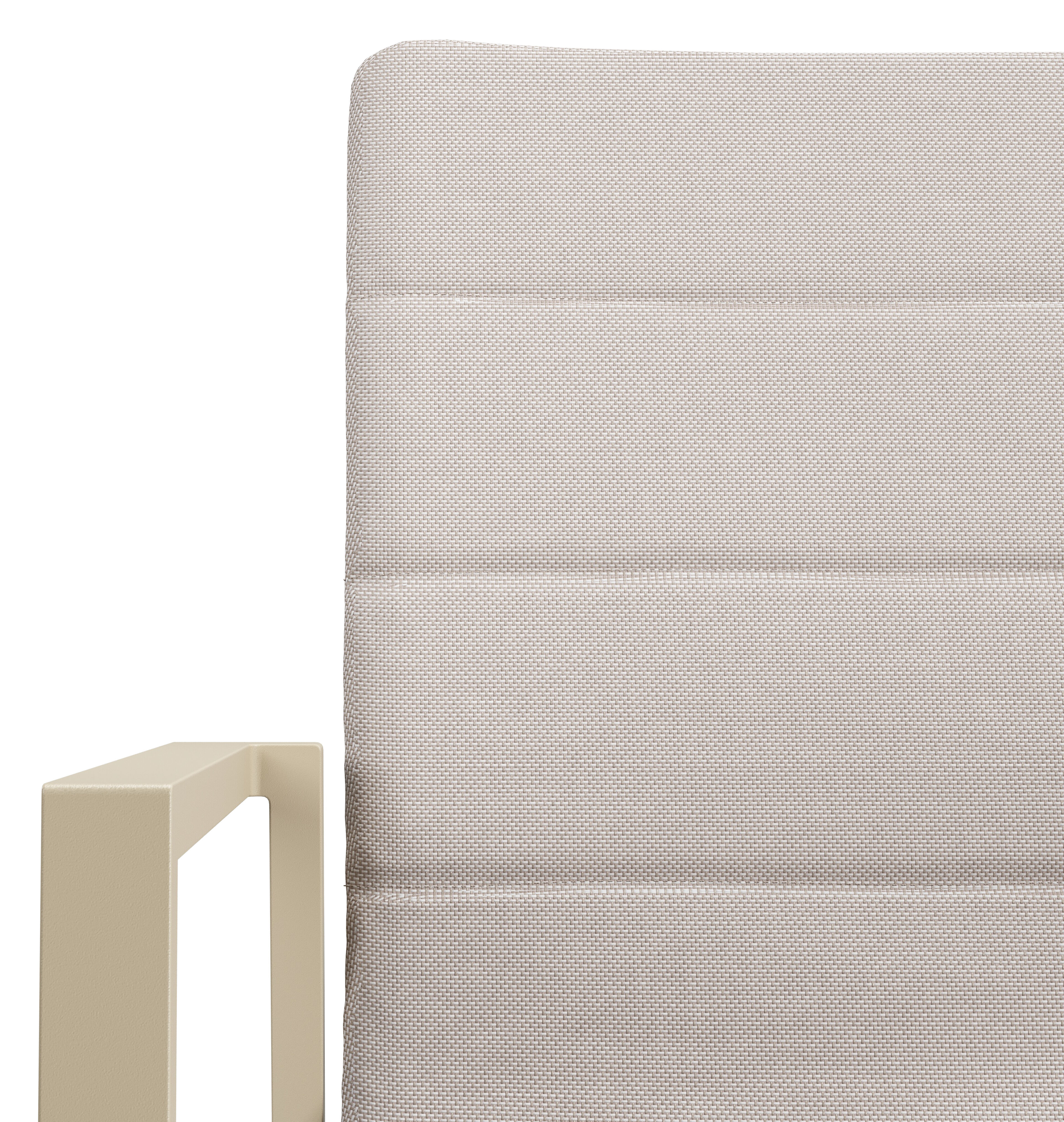 Chaise de jardin Cirello en aluminium beige et textilène de luxe beige
