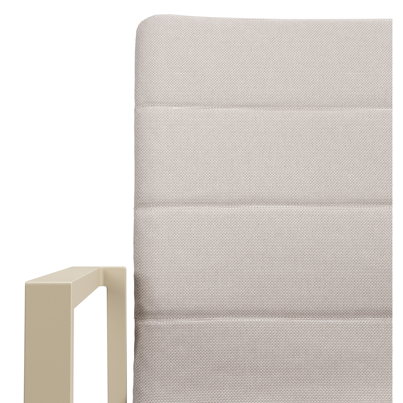 Chaise de jardin Cirello en aluminium beige et textilène de luxe beige