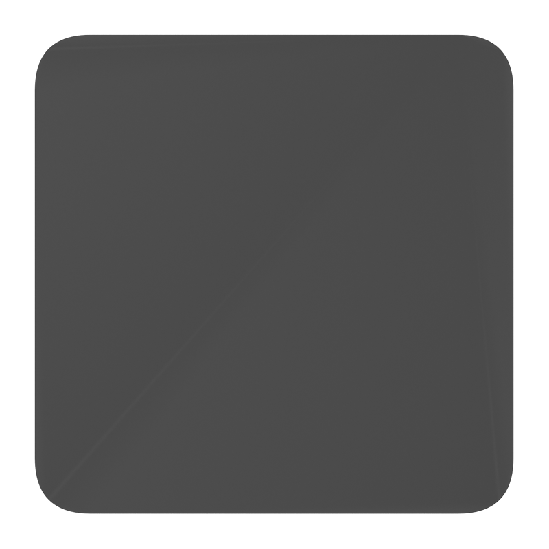 Table de jardin Fano inclinable carré arrondi en aluminium noir - Lg. 80 x Lrg. 80 x Haut. 73 cm
