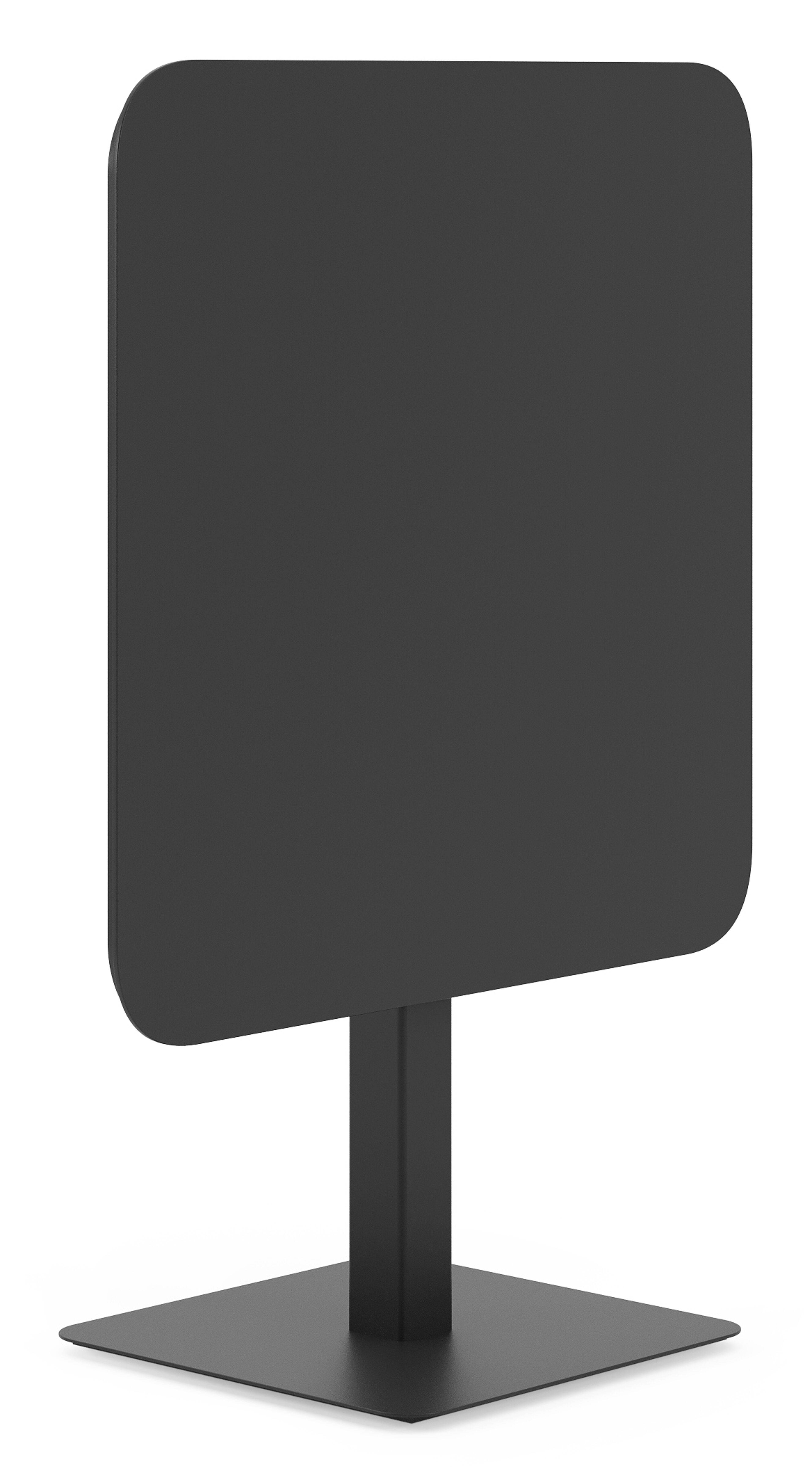 Table de jardin Fano inclinable carré arrondi en aluminium noir - Lg. 80 x Lrg. 80 x Haut. 73 cm