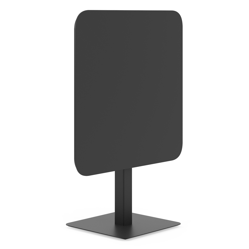 Table de jardin Fano inclinable carré arrondi en aluminium noir - Lg. 80 x Lrg. 80 x Haut. 73 cm
