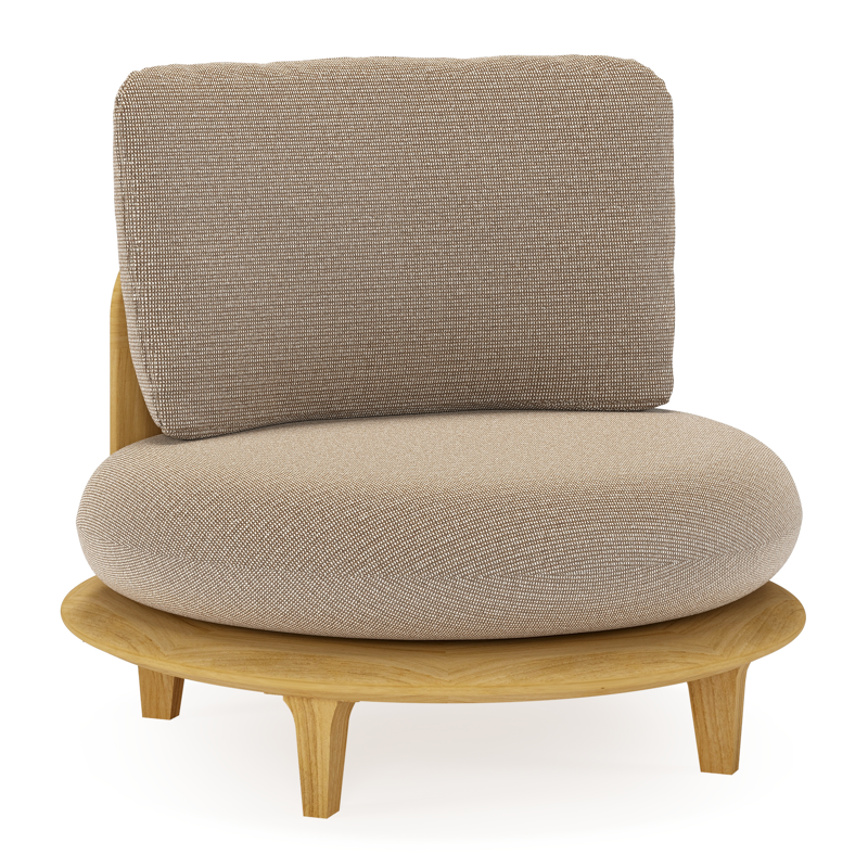 Bomero loungestoel in teak met firenze earth all weather solica kussen