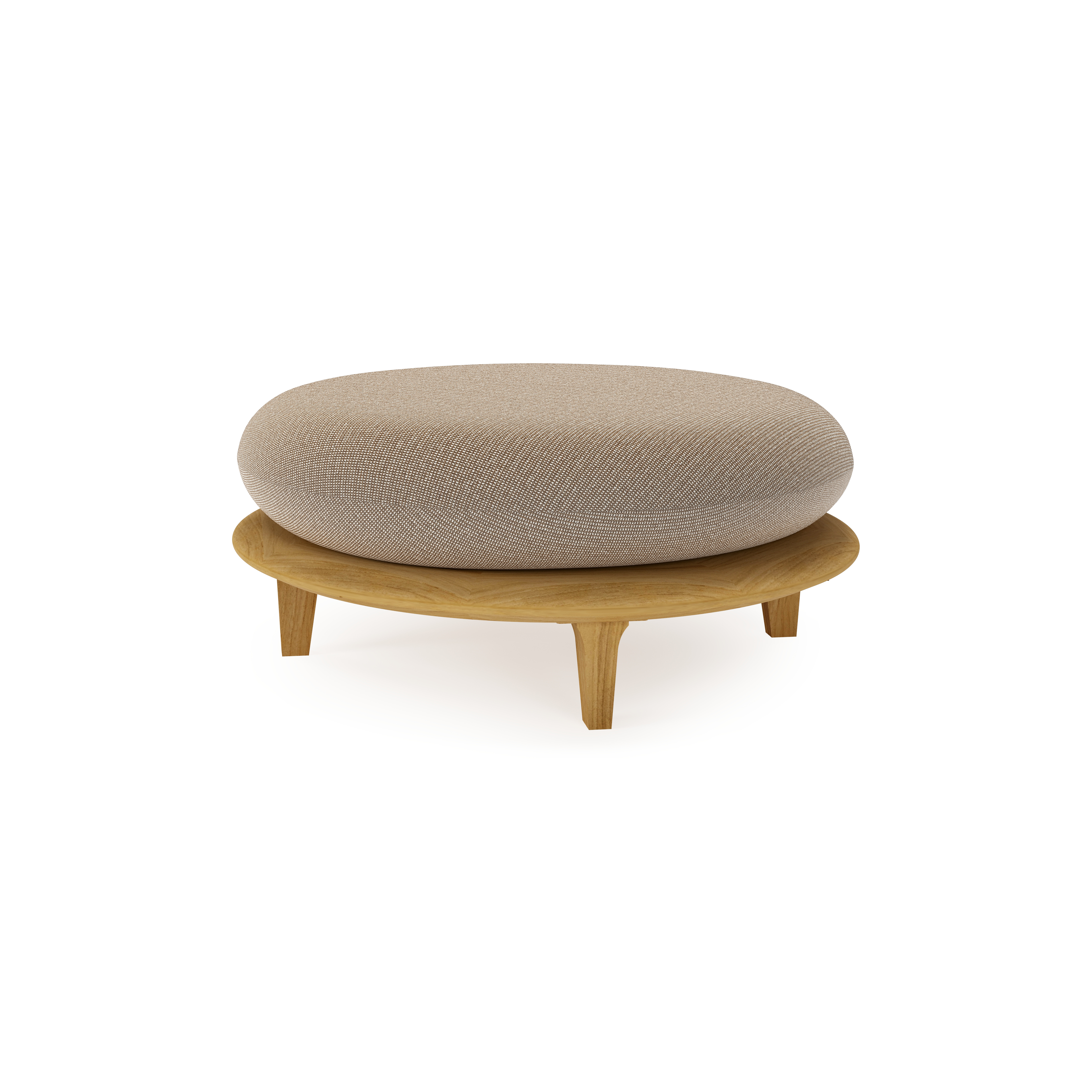Pouf Bomero en teck et coussins en all weather solica firenze earth