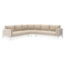 Mosa loungehoek in wit aluminium met rustic weather+ softtouch kussens