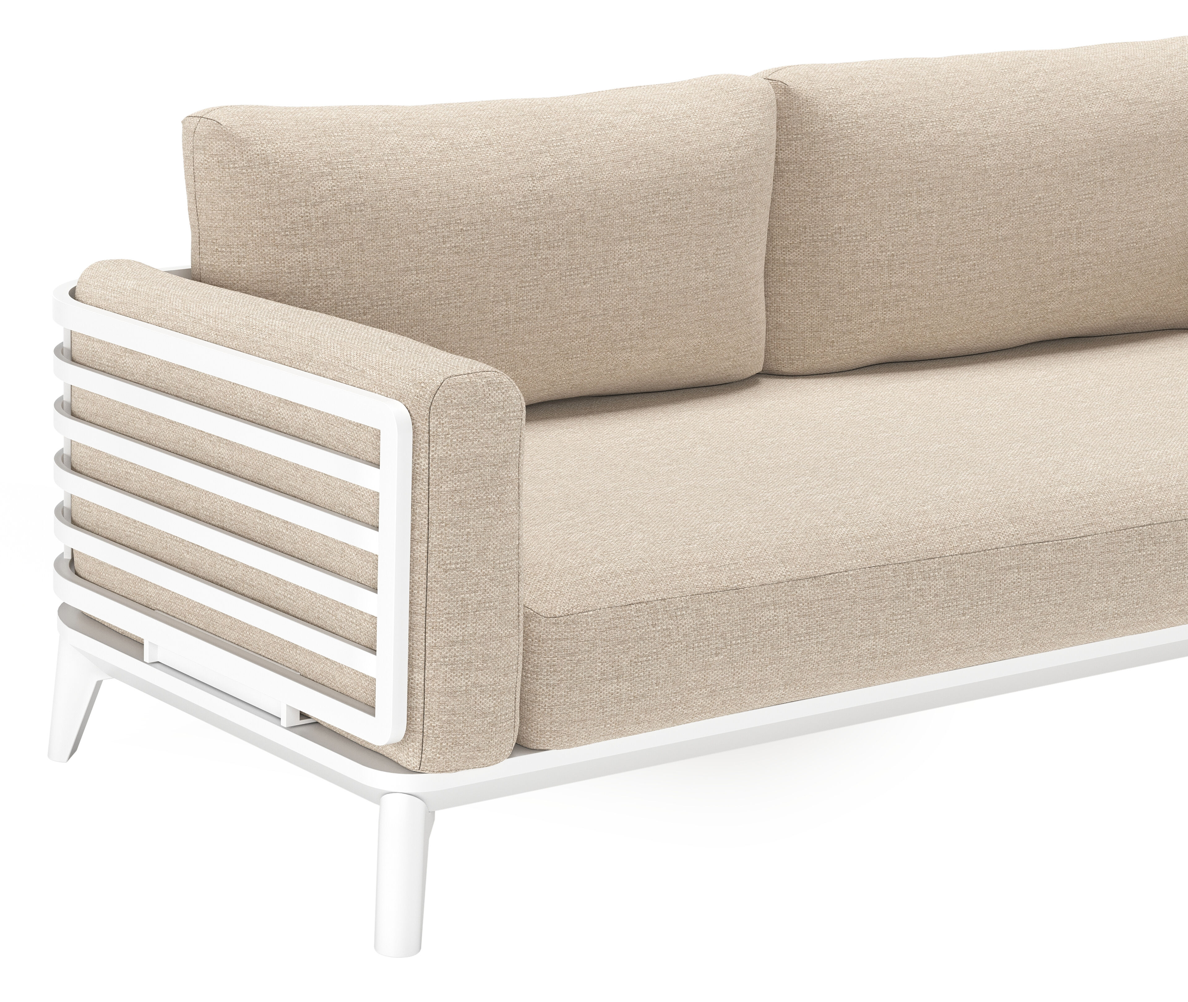Mosa loungeset in wit aluminium met rustic weather+ softtouch kussens
