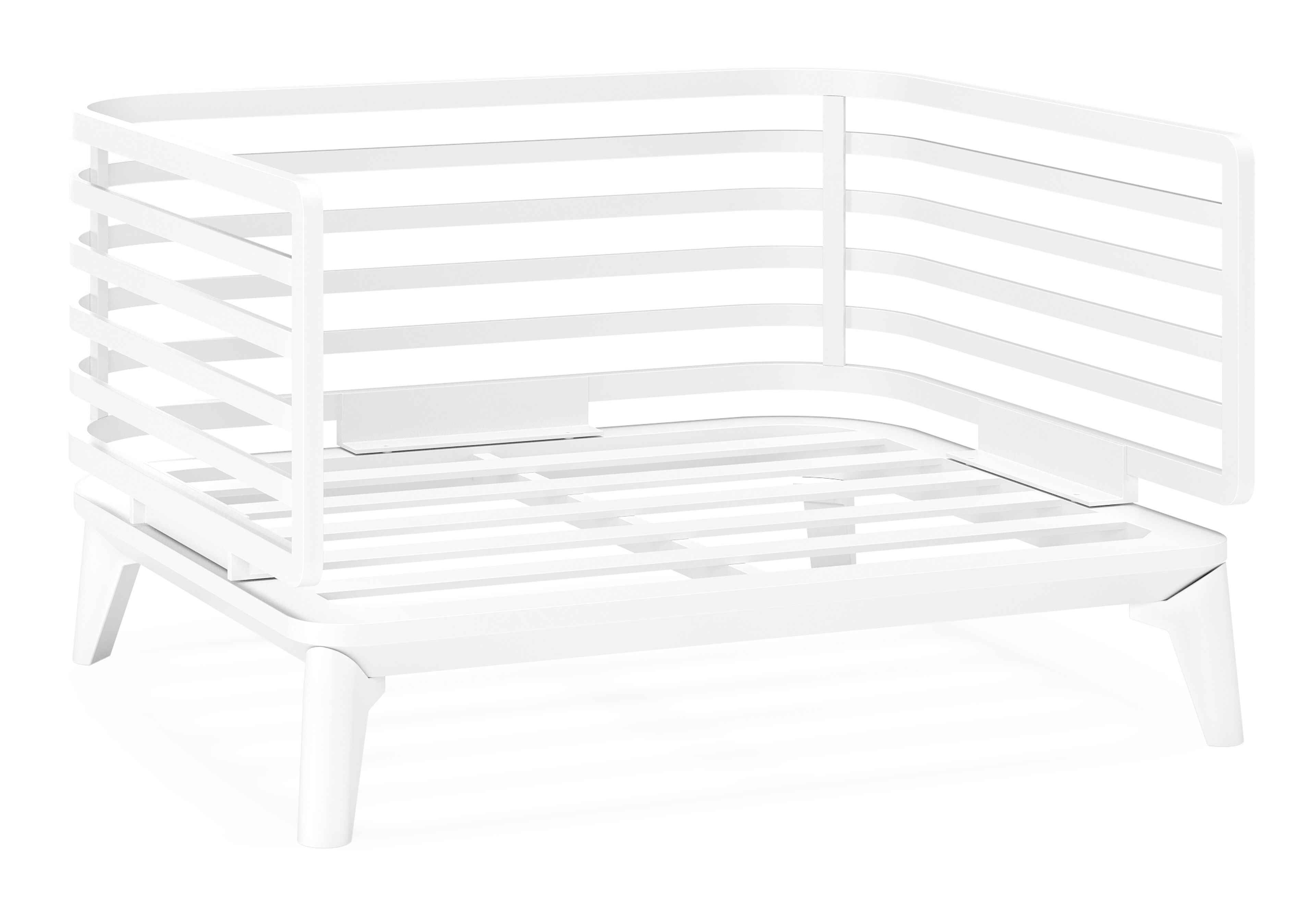 Mosa loungestoel in wit aluminium met rustic weather+ softtouch kussens