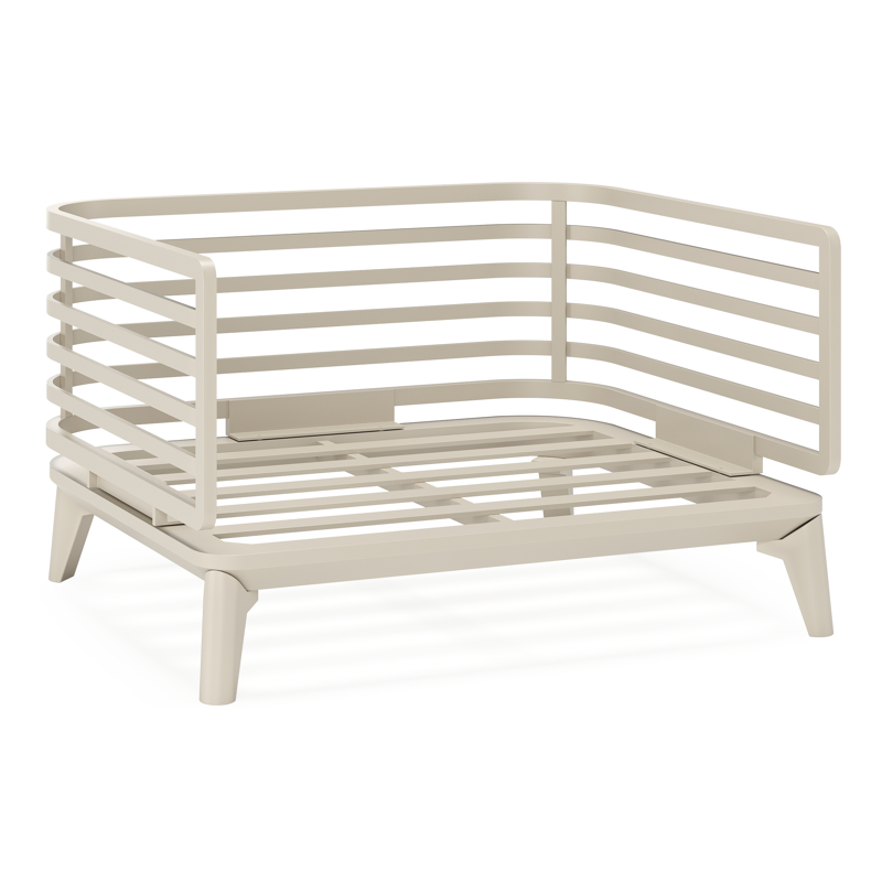Mosa loungestoel in beige aluminium met rustic weather+ softtouch kussens