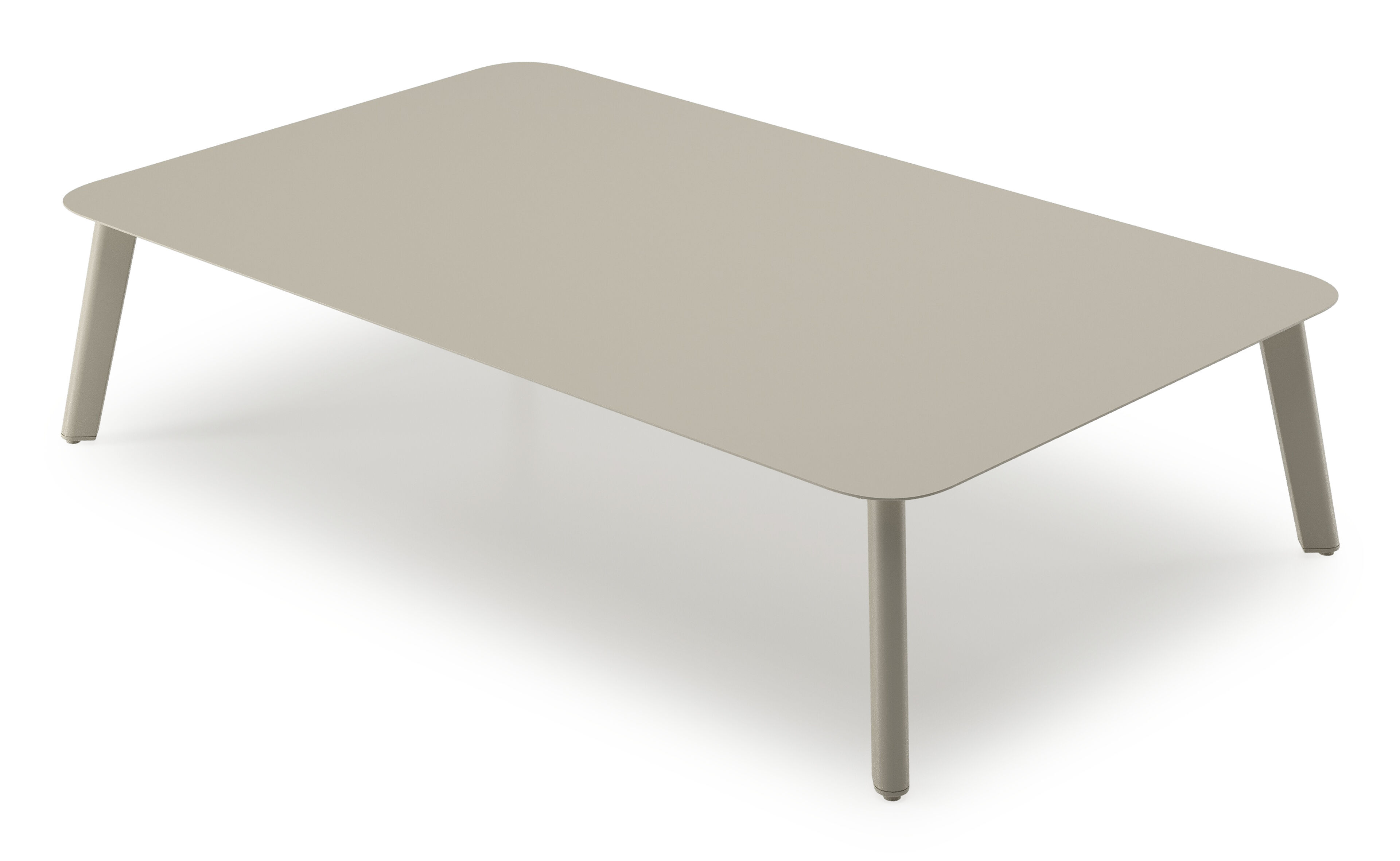 Mosa loungetafel in beige aluminium beige - L 140 x B 85 x H 30 cm