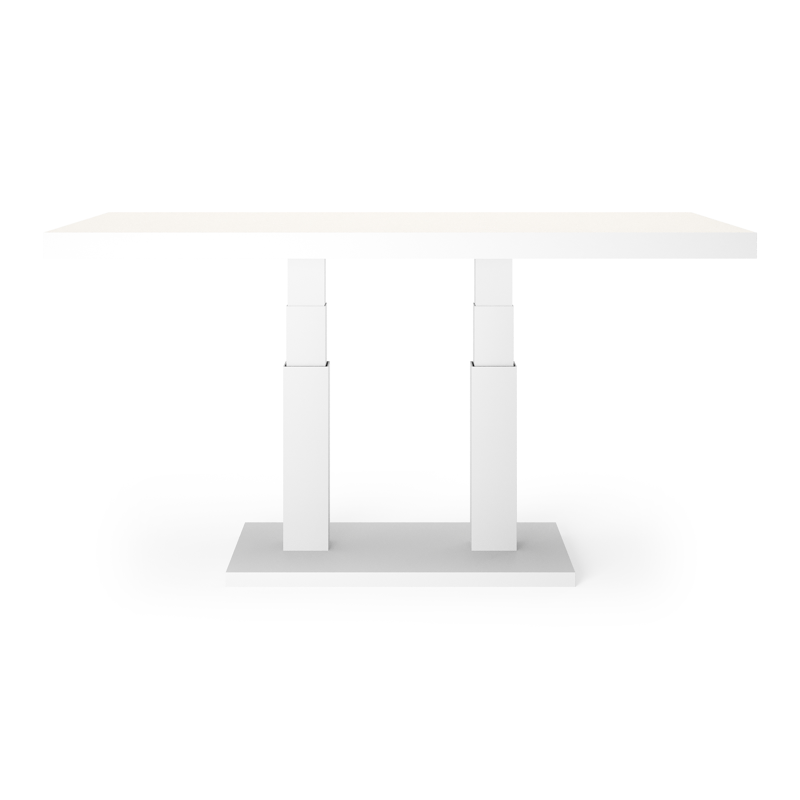 Veneto loungetafel in wit aluminium en sintered stone crema minerale - L 140 x B 85 x H 49/72 cm