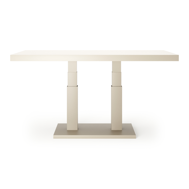 Veneto loungetafel in beige aluminium en sintered stone crema minerale - L 140 x B 85 x H 49/72 cm