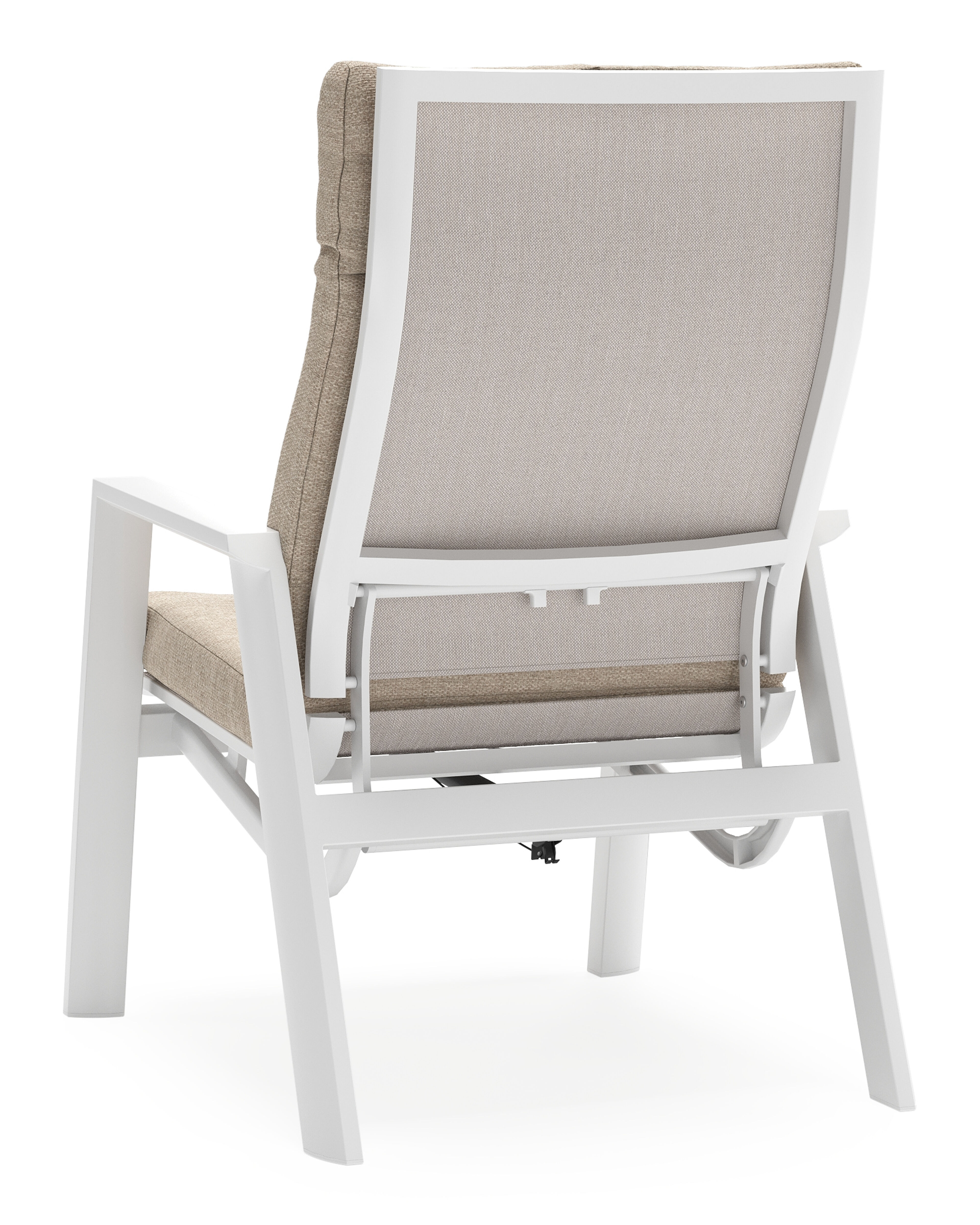 Fauteuil de jardin Prato en aluminium blanc avec coussin en weather+ softtouch rustic