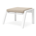 Prato poef in wit aluminium met rustic weather+ softtouch kussen