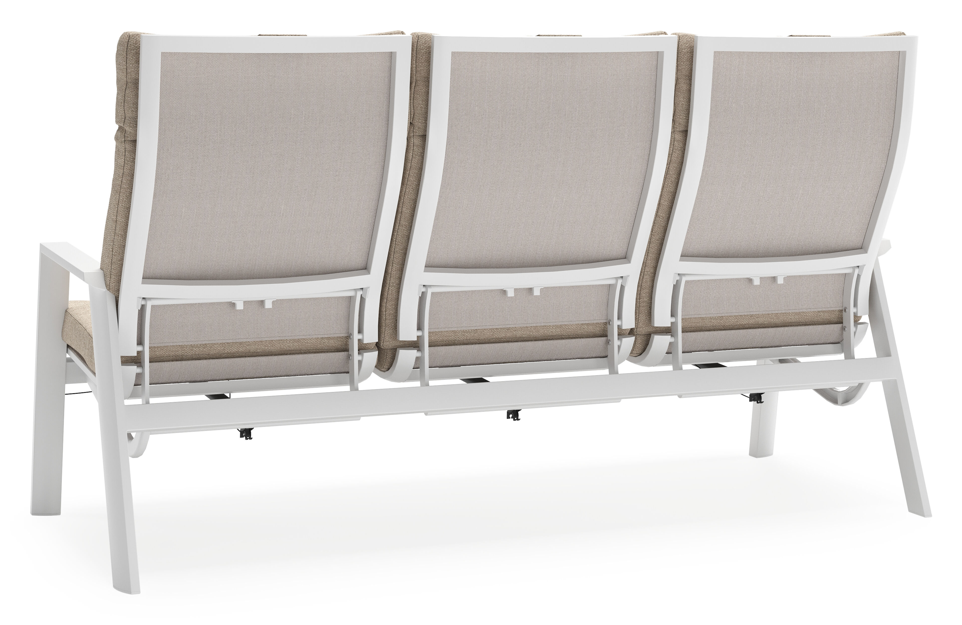 Prato loungebank in wit aluminium met beige All Weather Olefin kussen