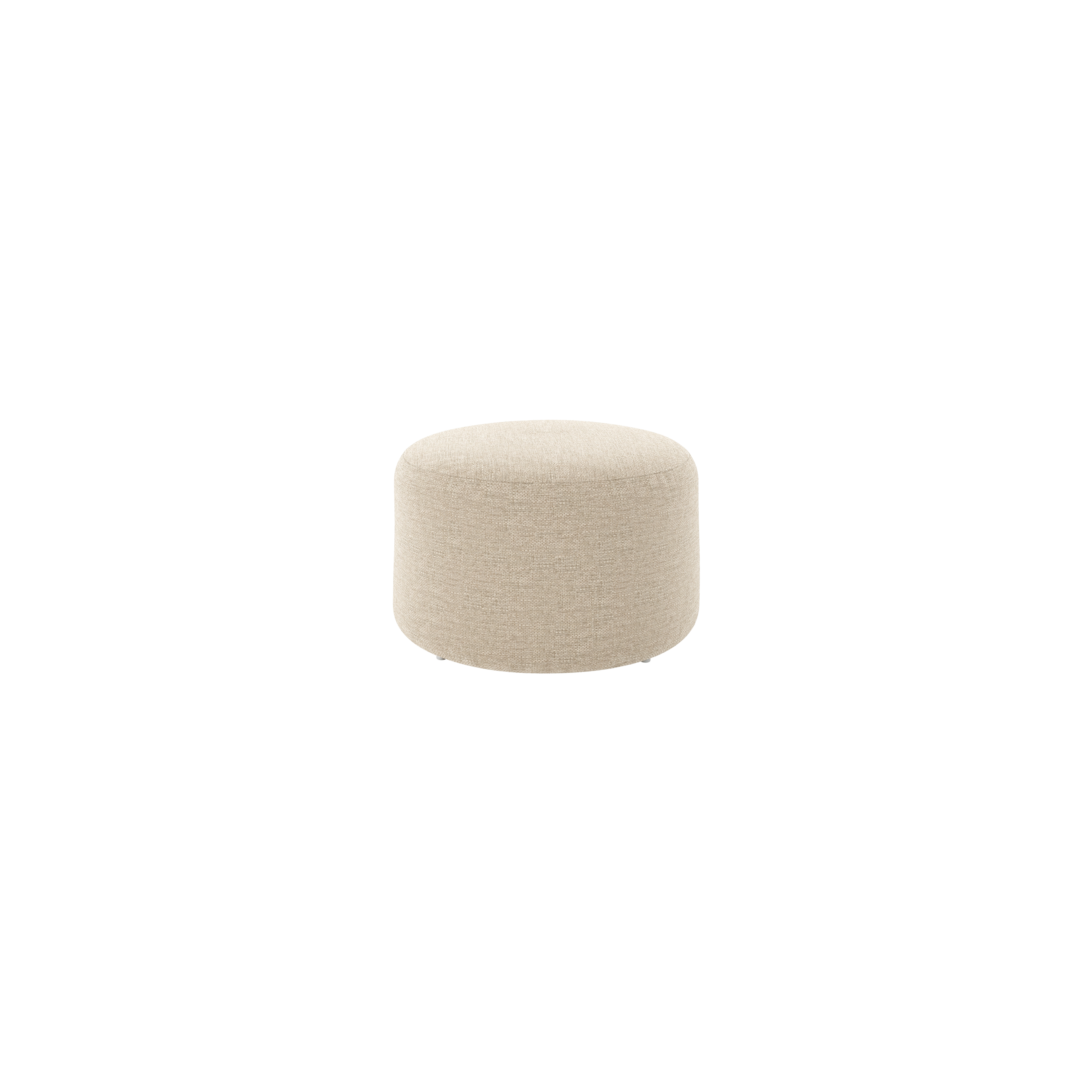 Pouf Gozo en weather+ softtouch rustic - Larg. 62 x Prof. 62 x H 38.5 cm