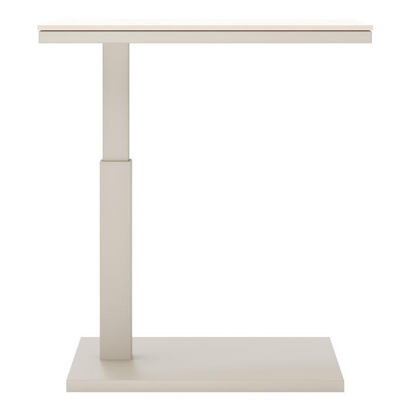 Talana bijzettafel in beige aluminium met sintered stone crema minerale - L 60 x B 40 x H 67,50 cm