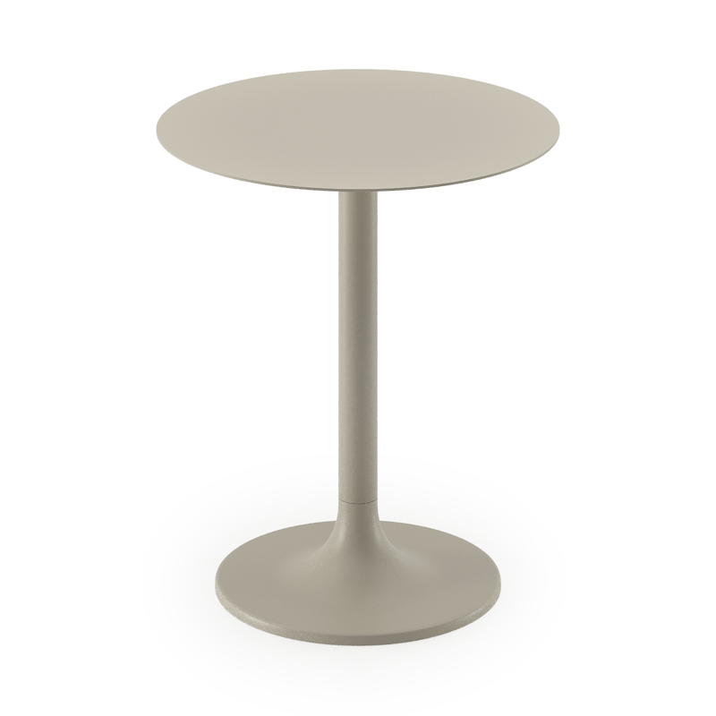 Litta bijzettafel in beige aluminium - Dia. 43 x H 50 cm