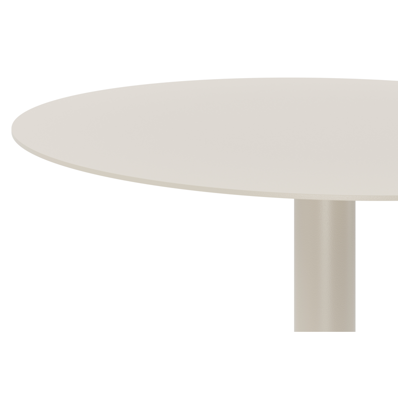 Litta bijzettafel in beige aluminium - Dia. 43 x H 50 cm