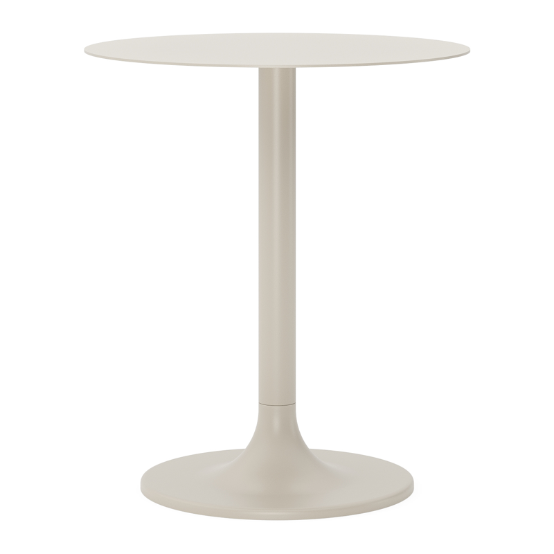 Litta bijzettafel in beige aluminium - Dia. 43 x H 50 cm