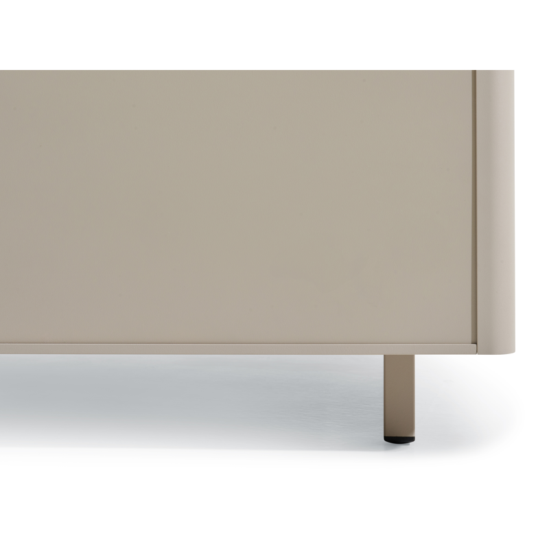 Coffre à coussins XL en aluminium beige