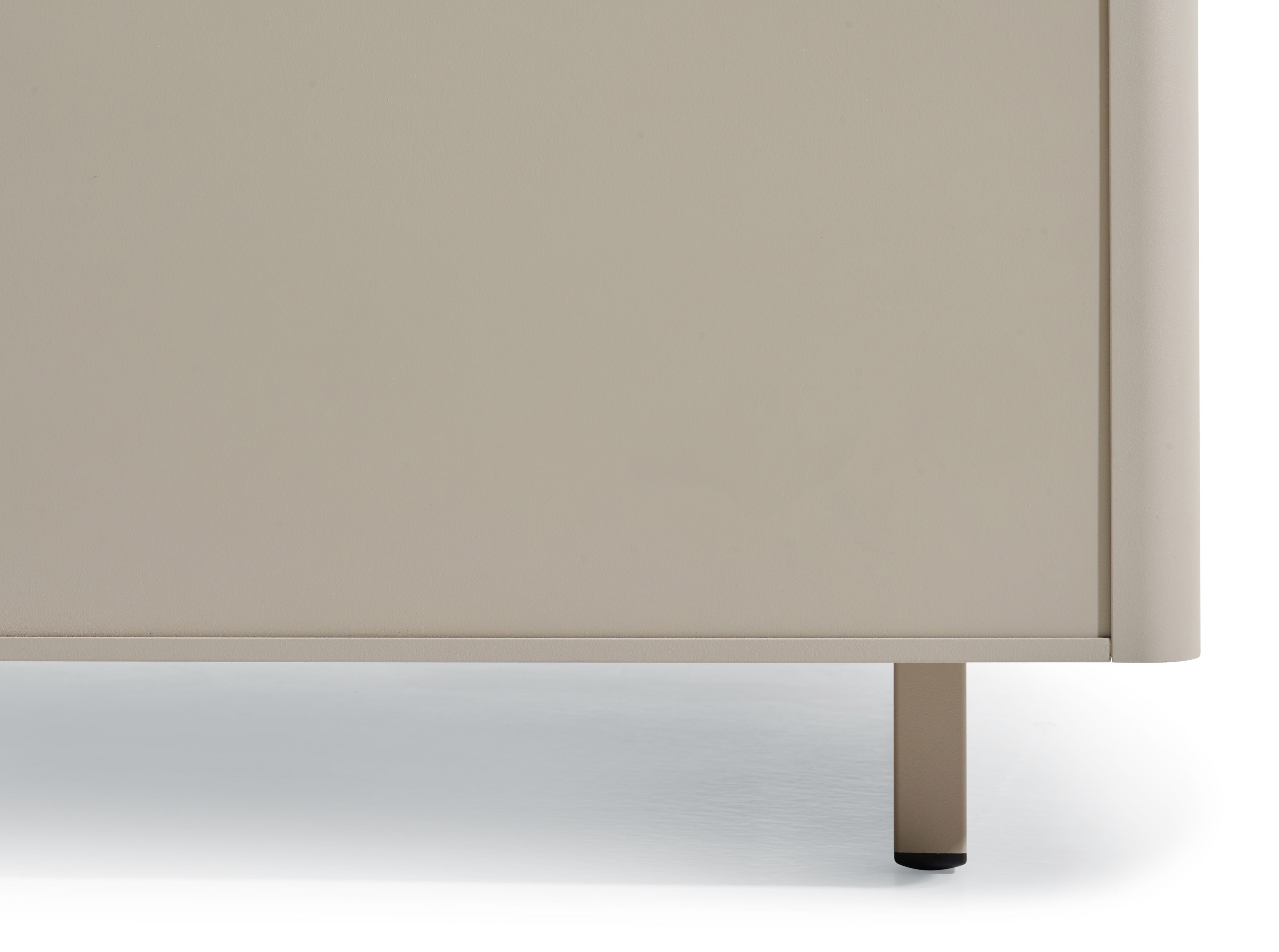 Coffre à coussins XL en aluminium beige