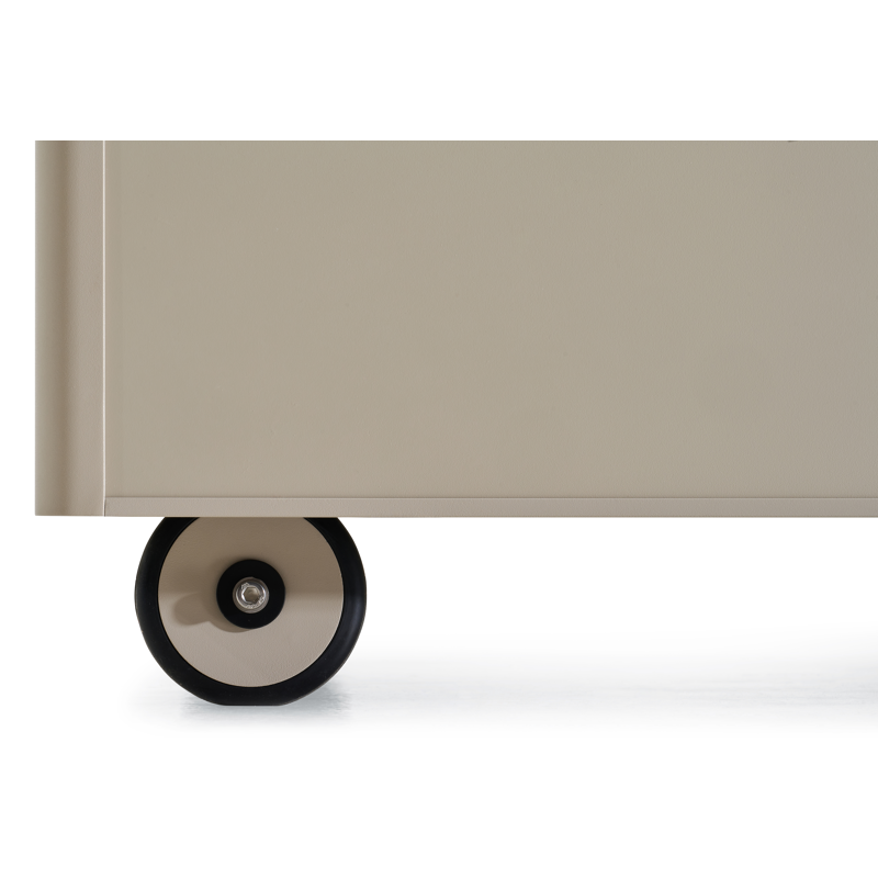 Coffre à coussins XL en aluminium beige