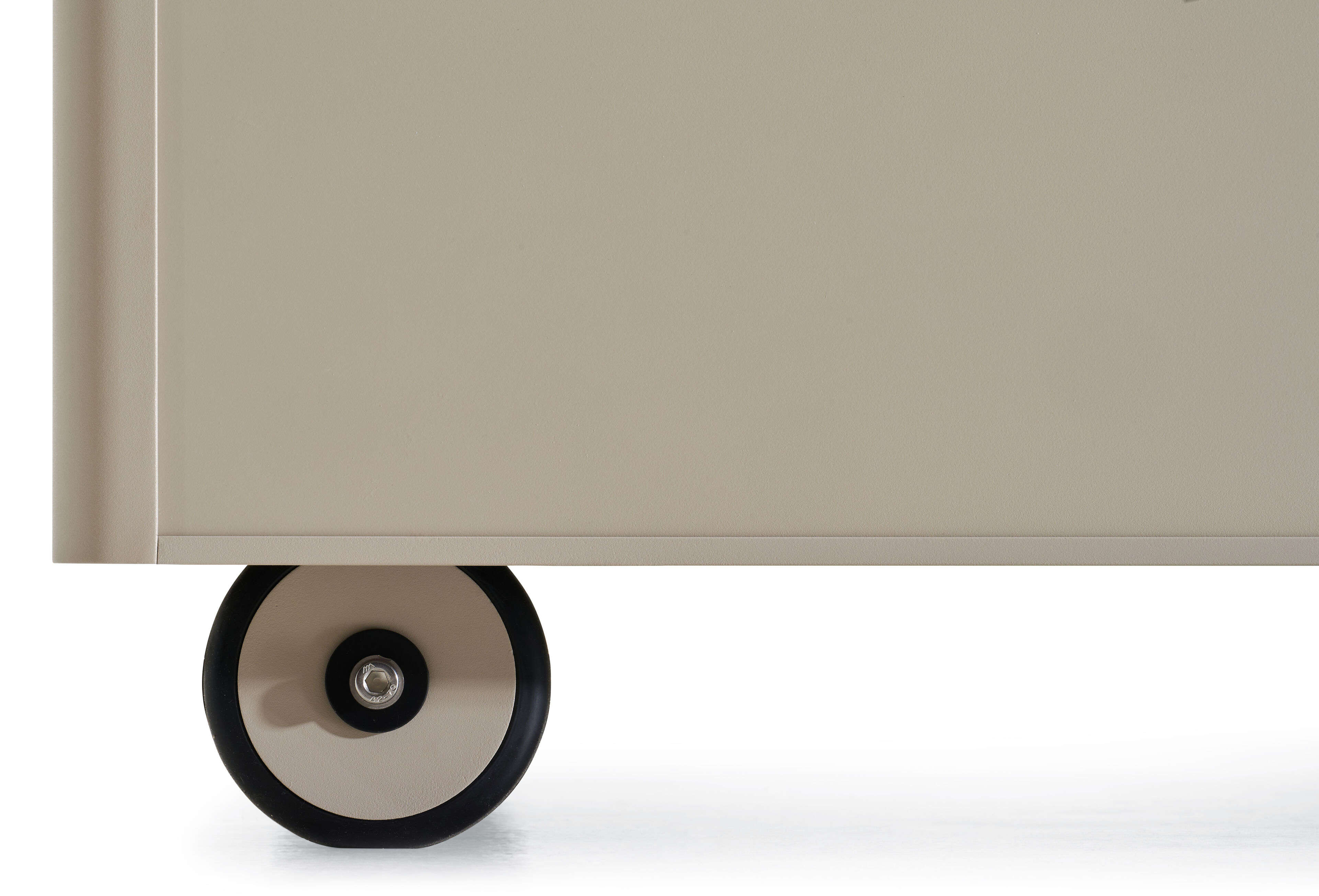 Coffre à coussins XL en aluminium beige