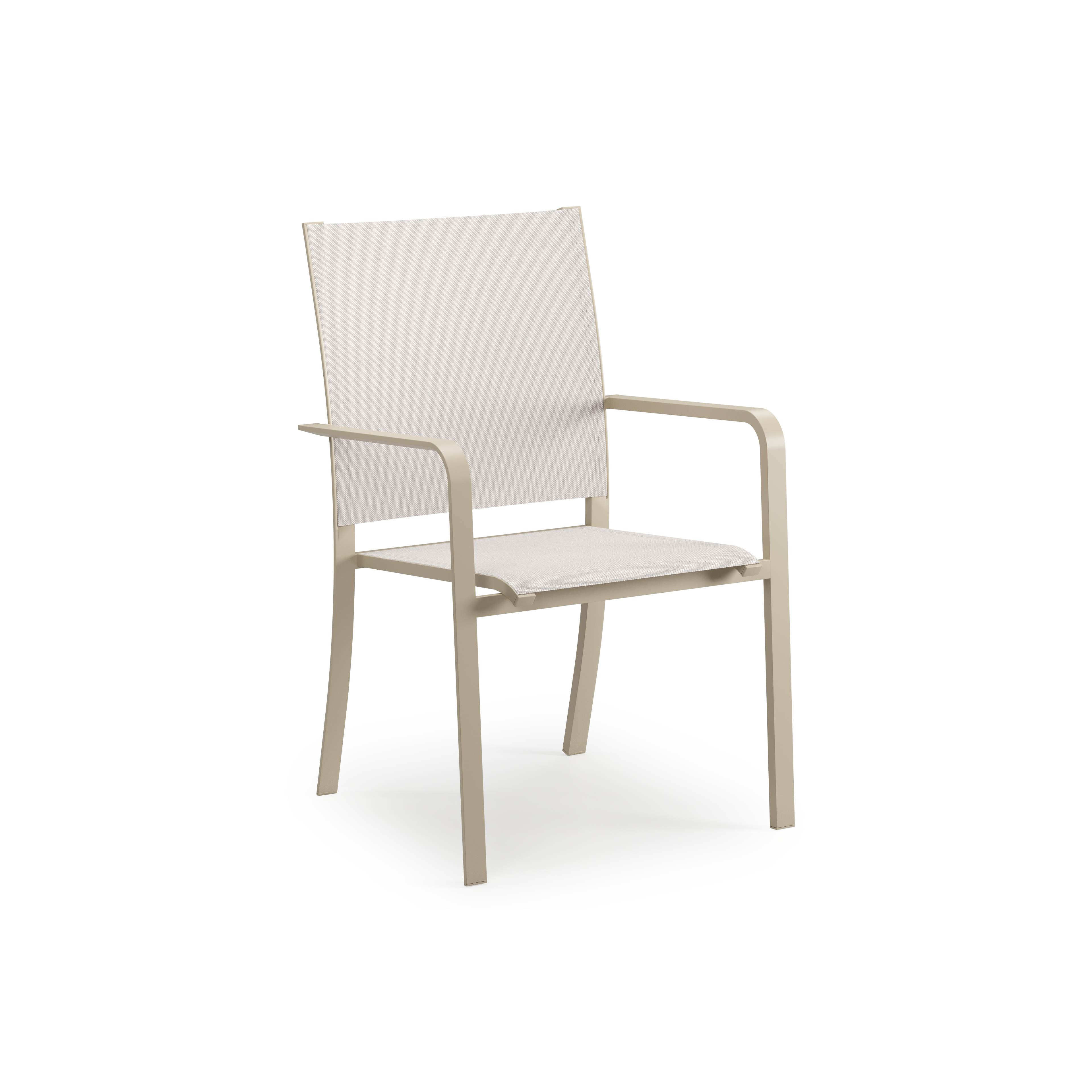 Calobra tuinstoel in beige aluminium en beige single textileen