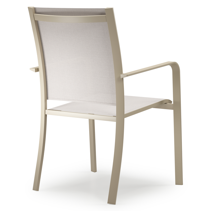 Calobra tuinstoel in beige aluminium en beige single textileen