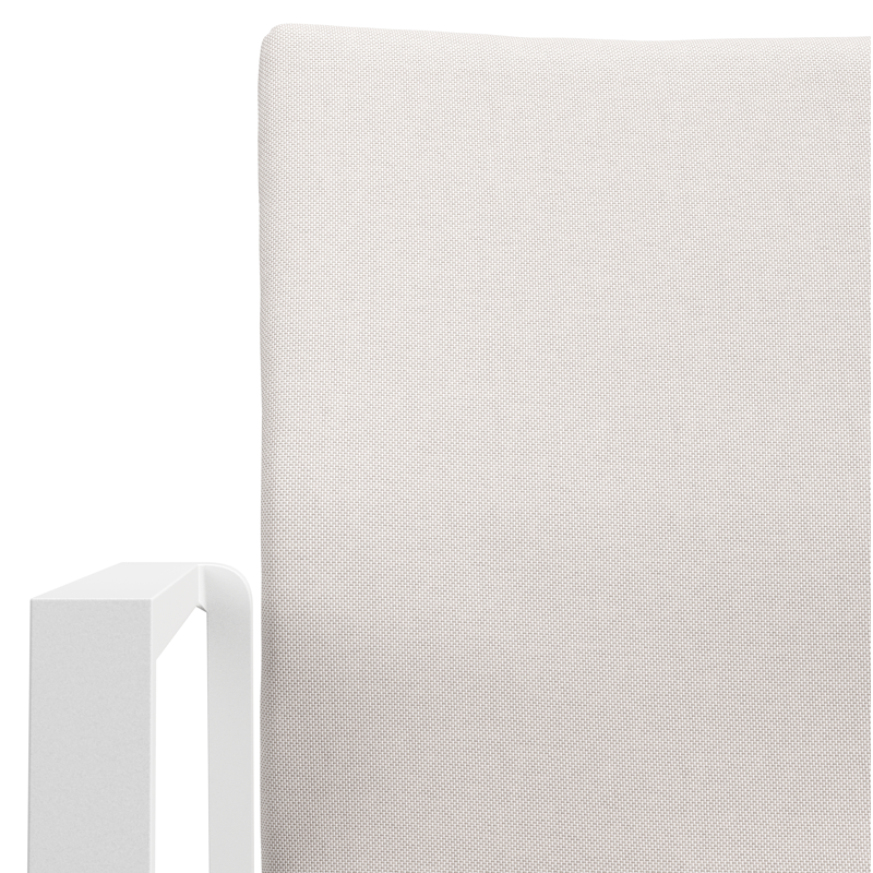 Madura stapelbare tuinstoel in wit aluminium en beige comfort textileen