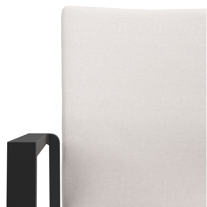 Madura tuinstoel in zwart aluminium en beige comfort textilene