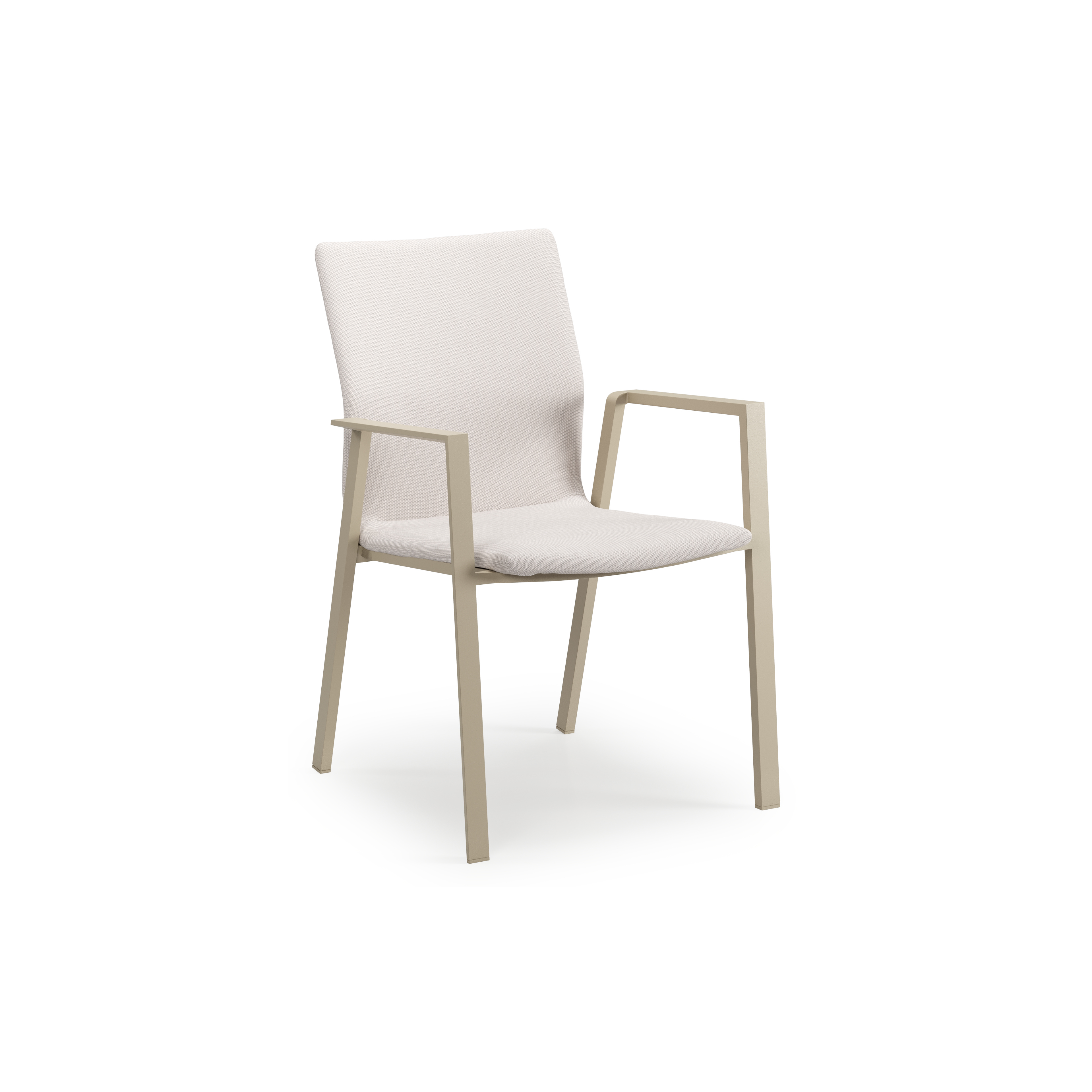 Madura tuinstoel in beige aluminium en beige comfort textileen