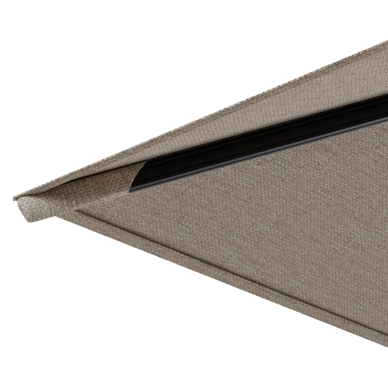 Avola zweefparasol met tiltfunctie in zwart aluminium met rustic weather+ softtouch parasoldoek - L1 300 x L2 300 cm (zonder voet)