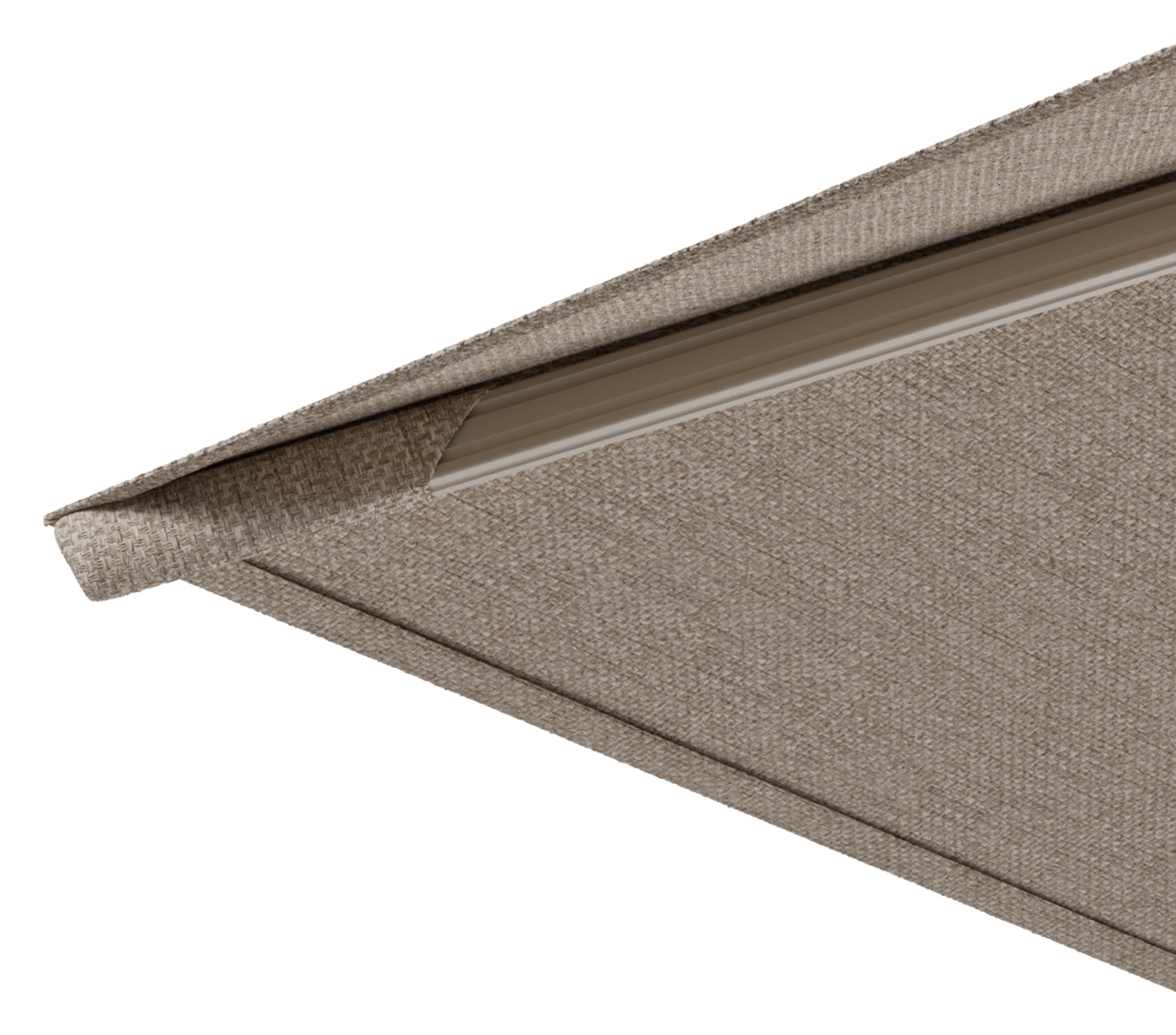 Parasol pedant Avola avec fonction tilt en aluminium beige avec toile de parasol en weather+ softtouch rustic - Lg.1 300 x Lg.2 300 cm (sans pied de parasol)